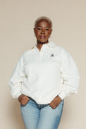 TNS Logo Woman Polo Ecru Women's Tops The New Society