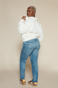 TNS Logo Woman Polo Ecru Women's Tops The New Society