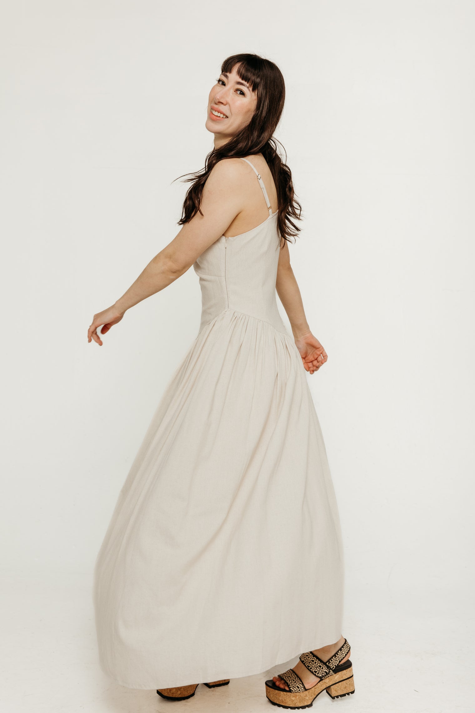 Chenoa Linen Beige Women's Dresses Tach Clothing