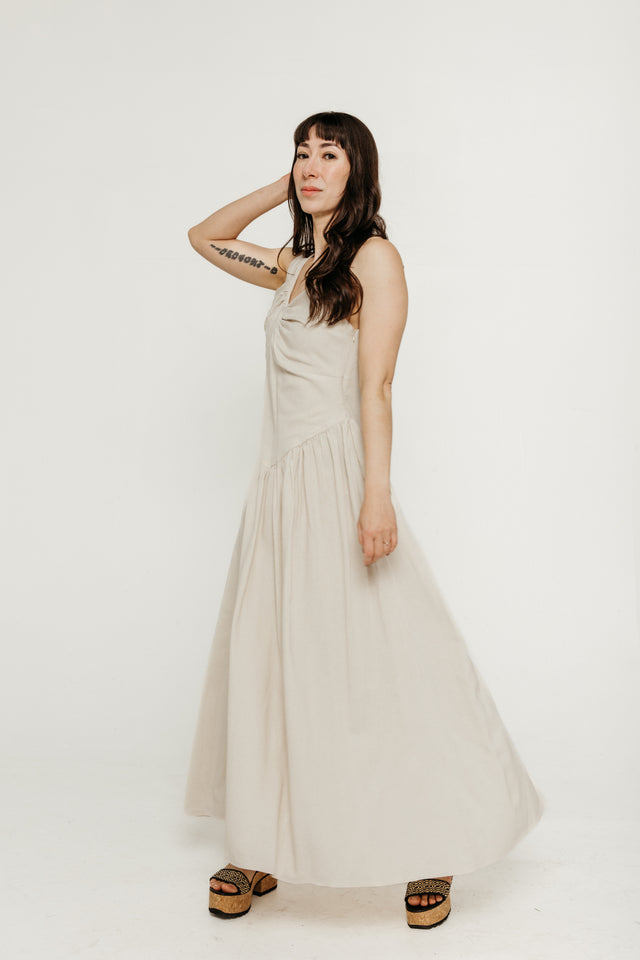 Chenoa Linen Beige Women's Dresses Tach Clothing