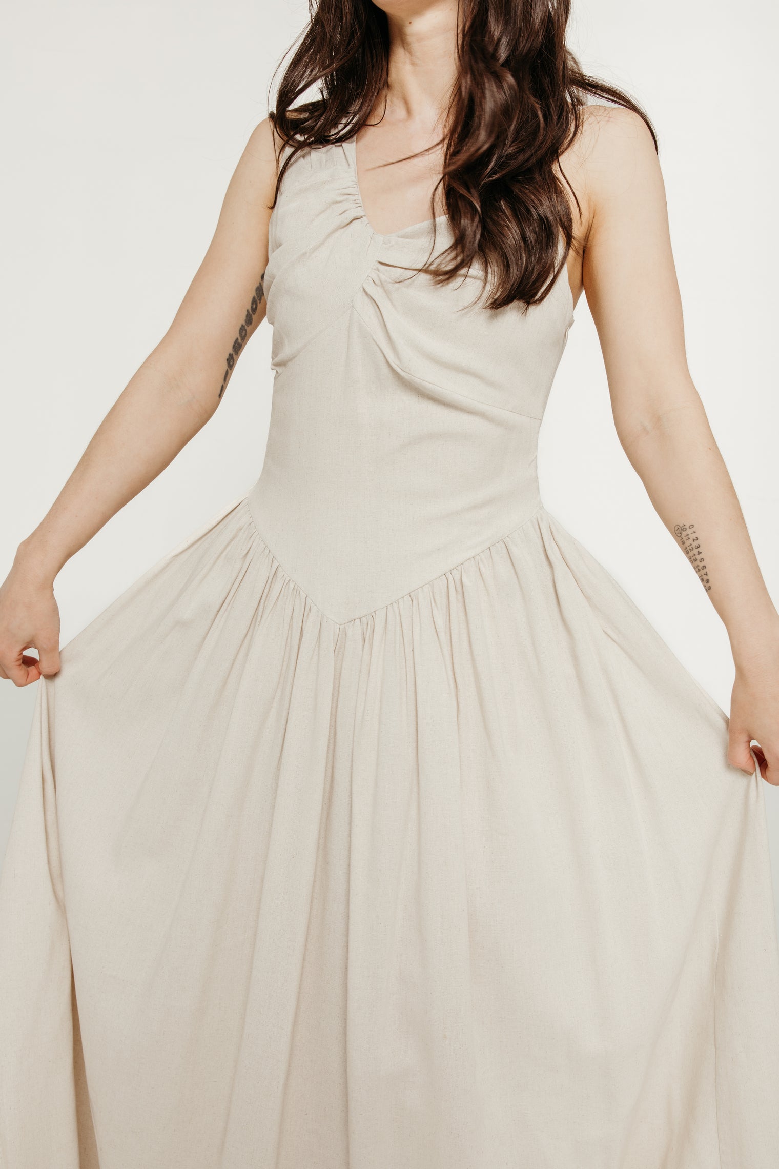 Chenoa Linen Beige Women's Dresses Tach Clothing