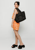 Capri Black Raffia Gifts + Accessories Bags Think Royln