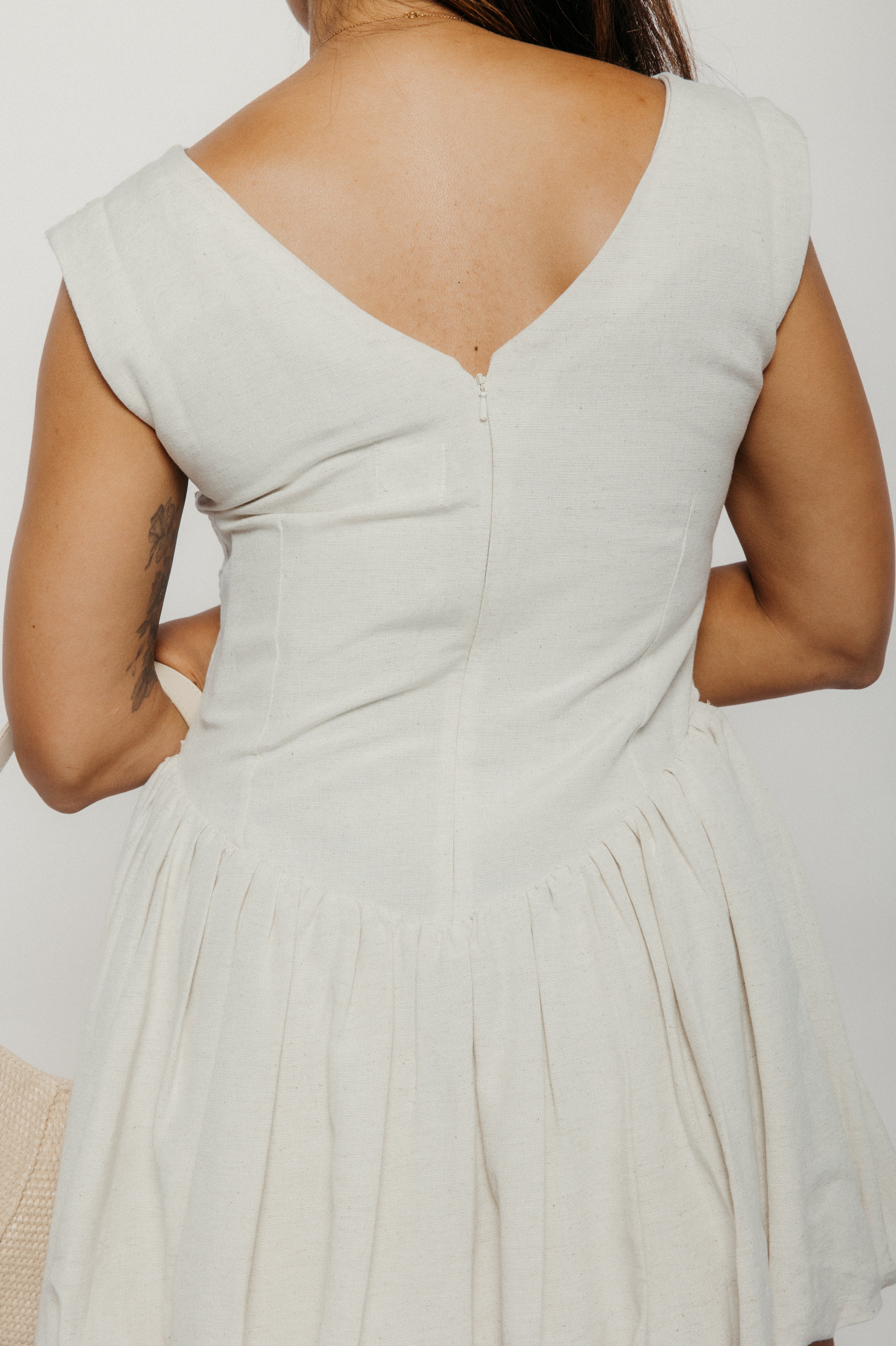 Sienna Mini Cutwork Embroidery Dress Beige – The Sōl Collective