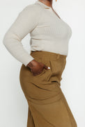 Aines Pant Olive Green Women's Bottoms SKFK