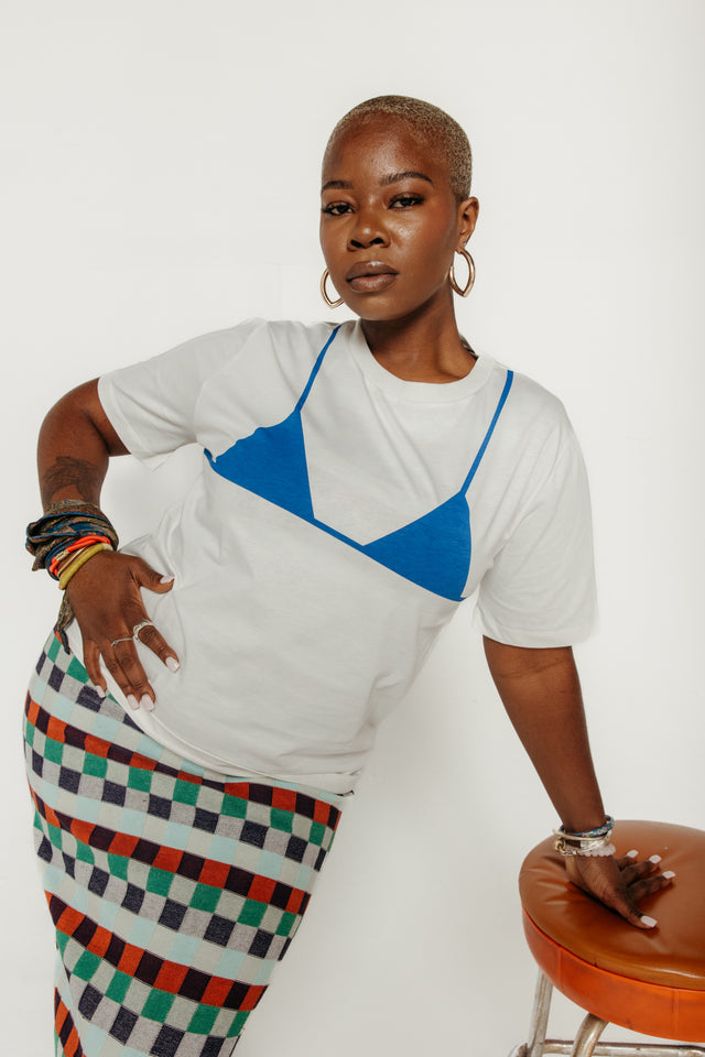Bra Tee Off White Women's Tops The Tiny Big Sister