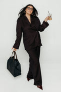 Kandria Shaped Blazer Brown Pinstripe Women's Tops Outerwear Norr