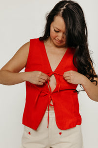 Elise Top Fiery Red Women's Tops Thinking Mu