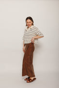 Brown Selina Skirt Brown Women's Bottoms Skirt Thinking Mu