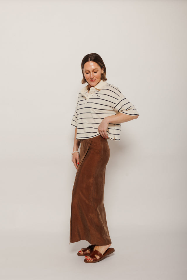 Brown Selina Skirt Brown Women's Bottoms Skirt Thinking Mu