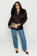 Kandria Shaped Blazer Brown Pinstripe Women's Tops Outerwear Norr