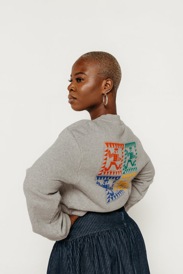 Mr Pencil Sweatshirt Heather Grey Women's Tops Bobo Choses