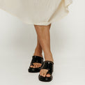 Mod Combo Black Women's Sandals Heels All Black