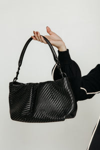 Savannah Black Braided Luxe Gifts + Accessories Bags Think Royln