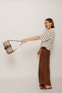 Socialite Espresso/Dune Raffia Gifts + Accessories Bags Think Royln