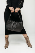 Savannah Black Braided Luxe Gifts + Accessories Bags Think Royln