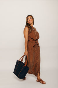 High Note Tote Dark Denim Gifts + Accessories Bags Think Royln