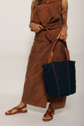 High Note Tote Dark Denim Gifts + Accessories Bags Think Royln