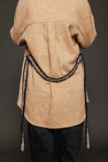 Boucle Trim Overshirt Maple Women's Tops Outerwear Theo
