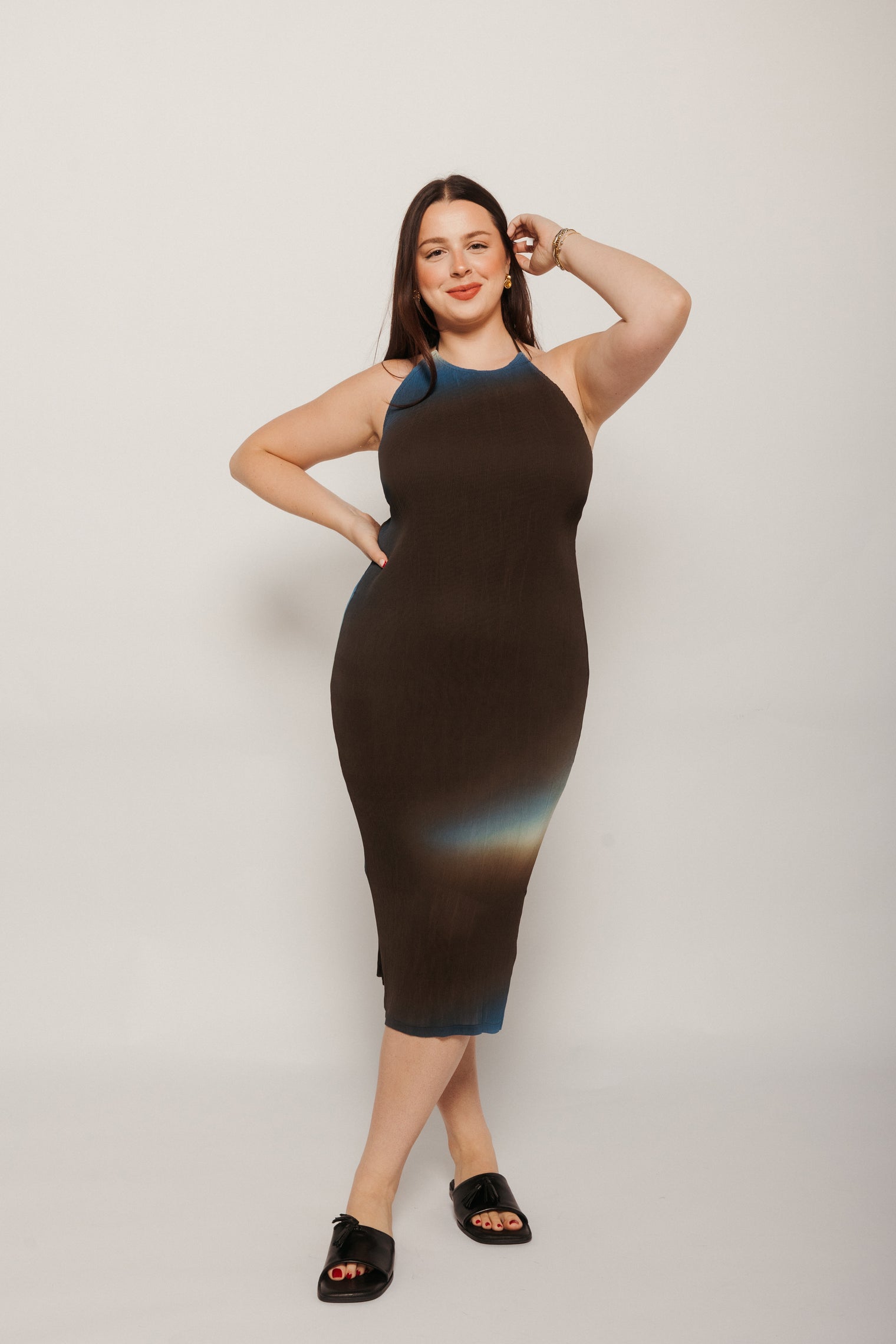 Glass Pleated Miriam Dress Multi Women's Dresses Thinking Mu