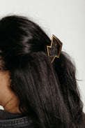 Hand-Painted Lightning Bolt Black Hair Claw Clip Gifts + Accessories Hair Solar Eclipse