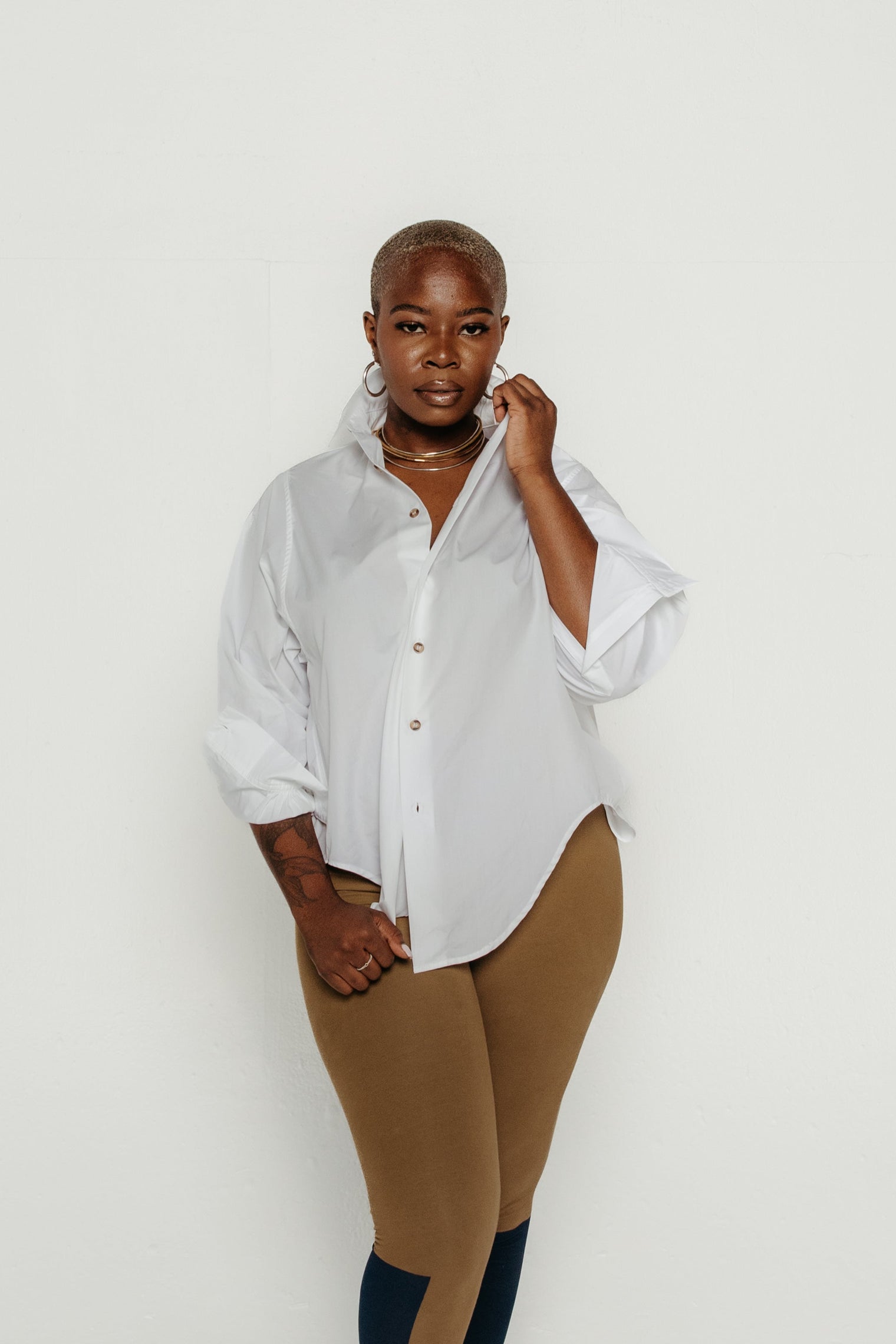 Party in the Back White Poplin Women's Tops Good Company