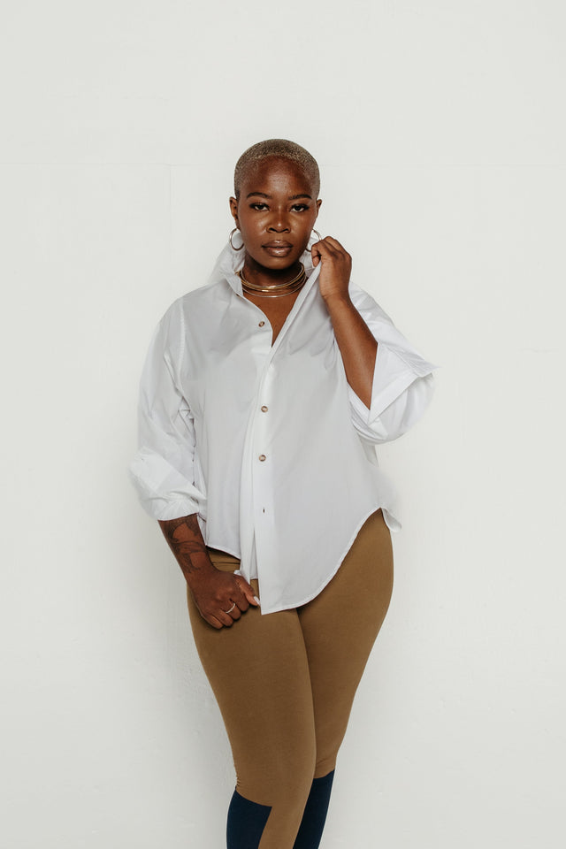 Party in the Back White Poplin Women's Tops Good Company