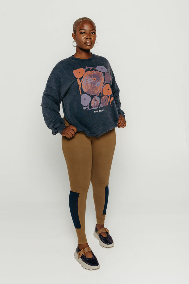 Color Block Leggings Khaki Women's Bottoms Bobo Choses