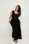 Chenoa Linen Black Women's Dresses Tach Clothing