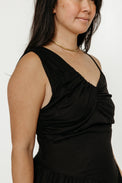 Chenoa Linen Black Women's Dresses Tach Clothing