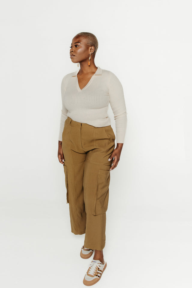 Aines Pant Olive Green Women's Bottoms SKFK