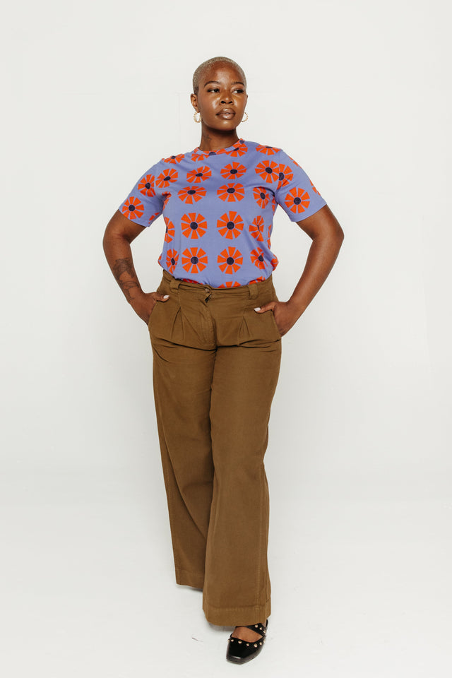 Pleated Wide-leg Khaki Women's Bottoms Bobo Choses