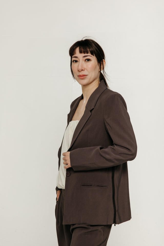 Mati Jacket Dark Khaki Women's Tops SKFK