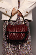 The Muse Glossy Deep Burgundy Gifts + Accessories Bags Think Royln