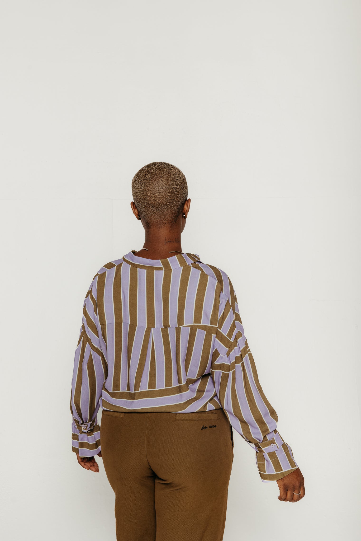 Lone Shirt Khaki & Lavender Women's Tops SKFK