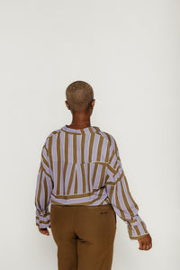 Lone Shirt Khaki & Lavender Women's Tops SKFK