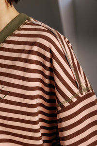 Guru Sweatshirt Dusty Pink Stripe Women's Tops Boom Shankar