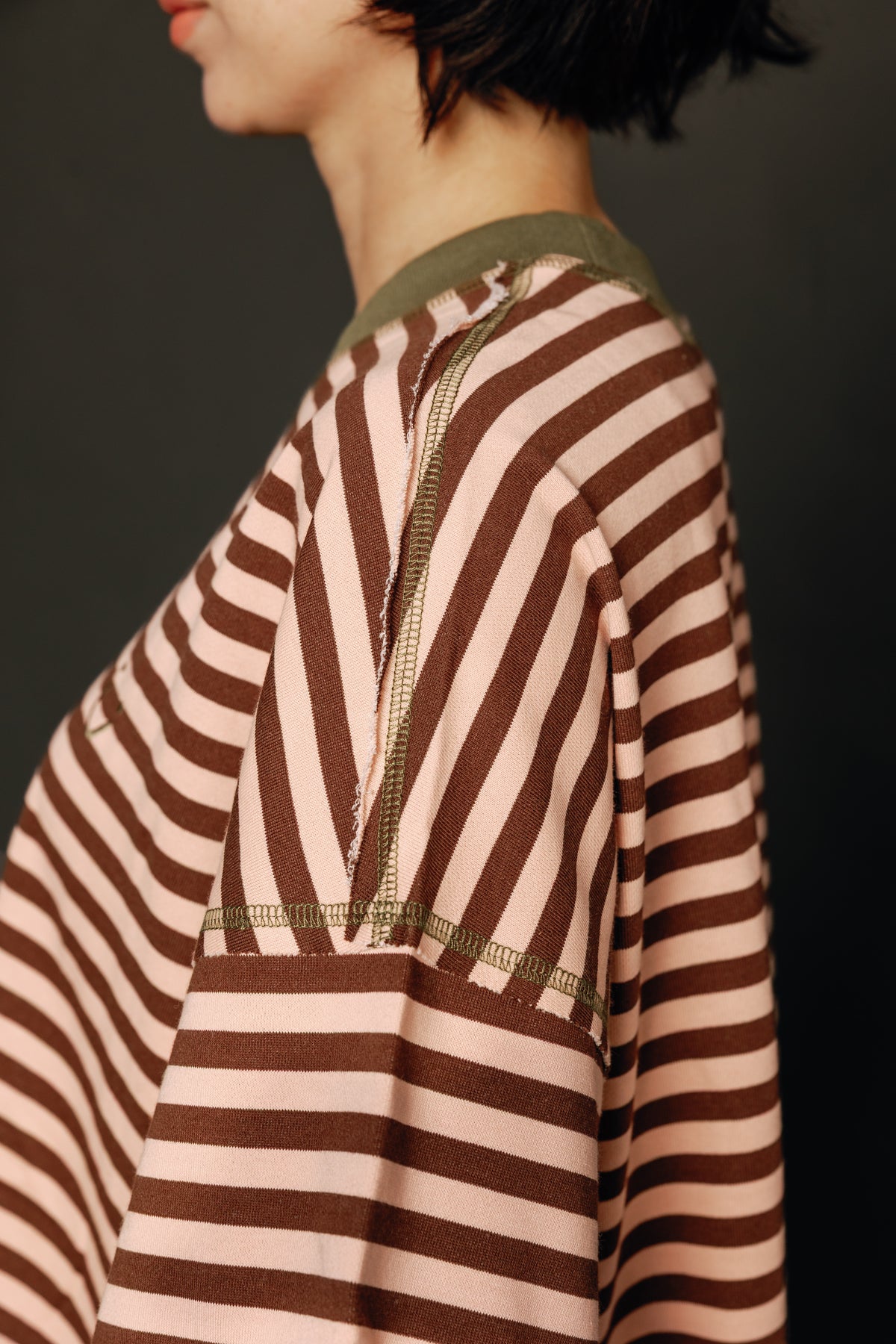 Guru Sweatshirt Dusty Pink Stripe Women's Tops Boom Shankar