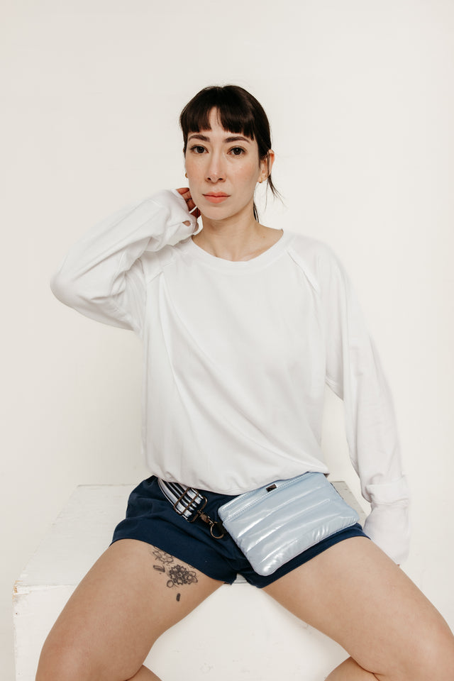 White Sweatshirt Women's Tops MILA