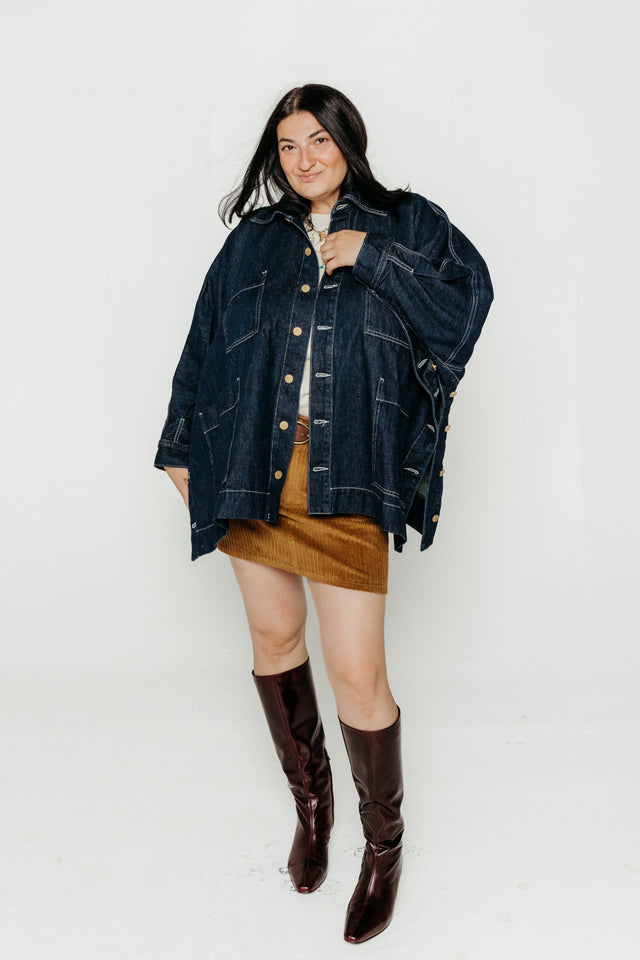 Kira Jacket Deep Denim Women's Tops SKFK