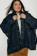 Kira Jacket Deep Denim Women's Tops SKFK
