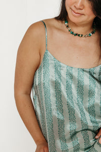 Flowers Straps Top Washed Emerald Women's Tops The Tiny Big Sister