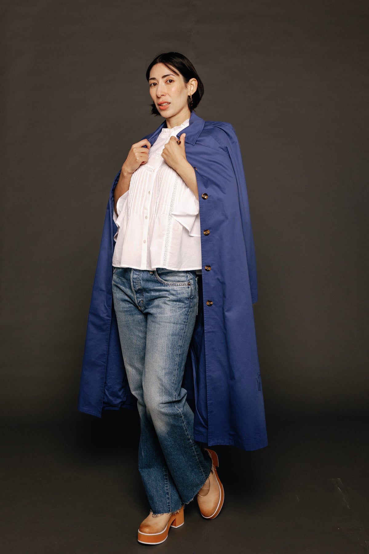 Haru Shirt Embroidered White Women's Tops Boom Shankar