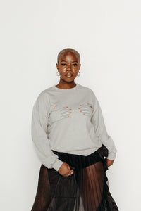 Nails Sweatshirt Light Grey Heather Women's Tops The Tiny Big Sister