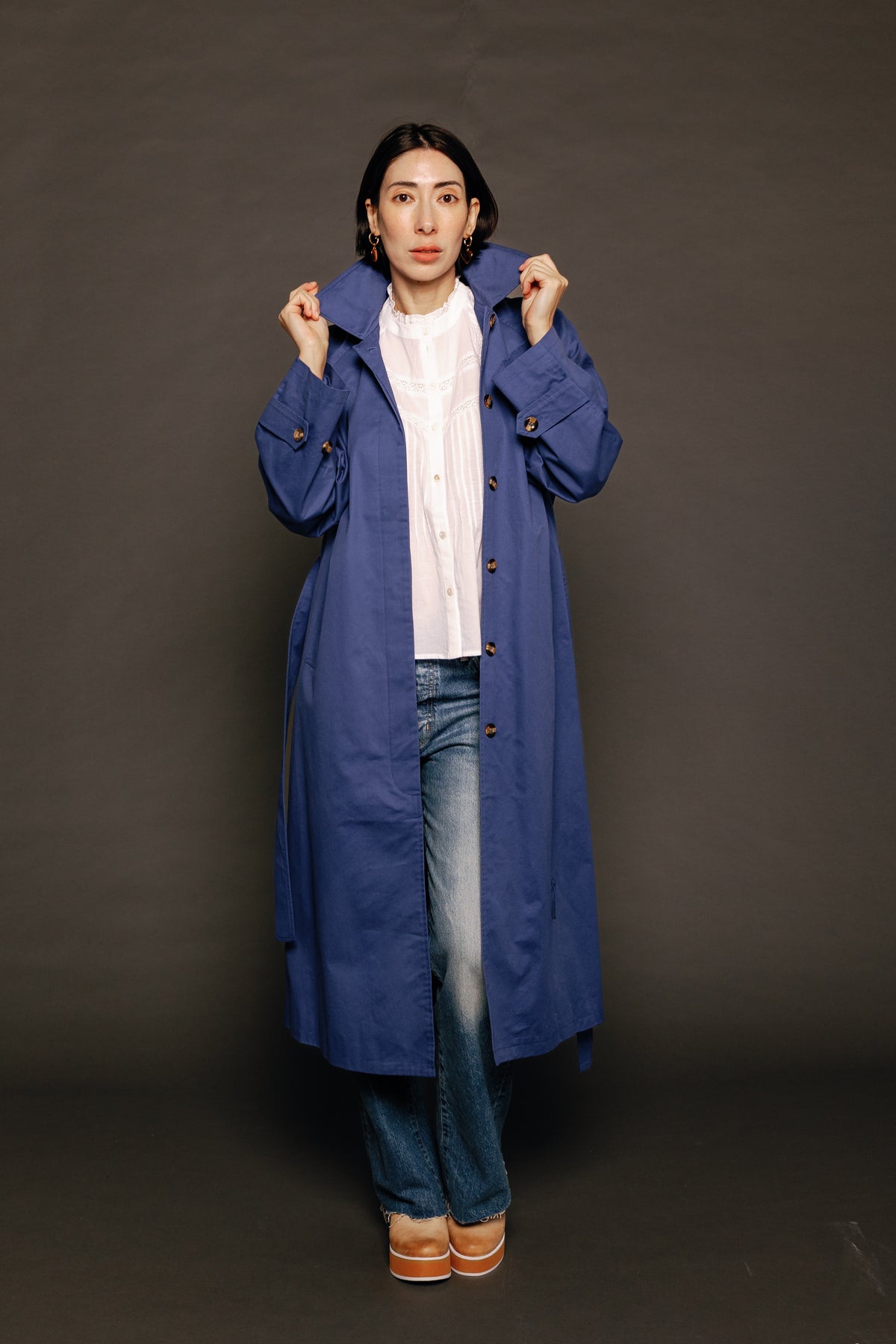 Embroidery Trench Women's Tops Outerwear Bobo Choses