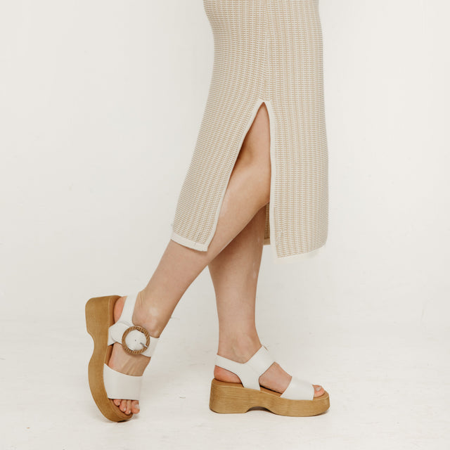 Wedge Buckle Latte Women's Sandals Platforms Gabor