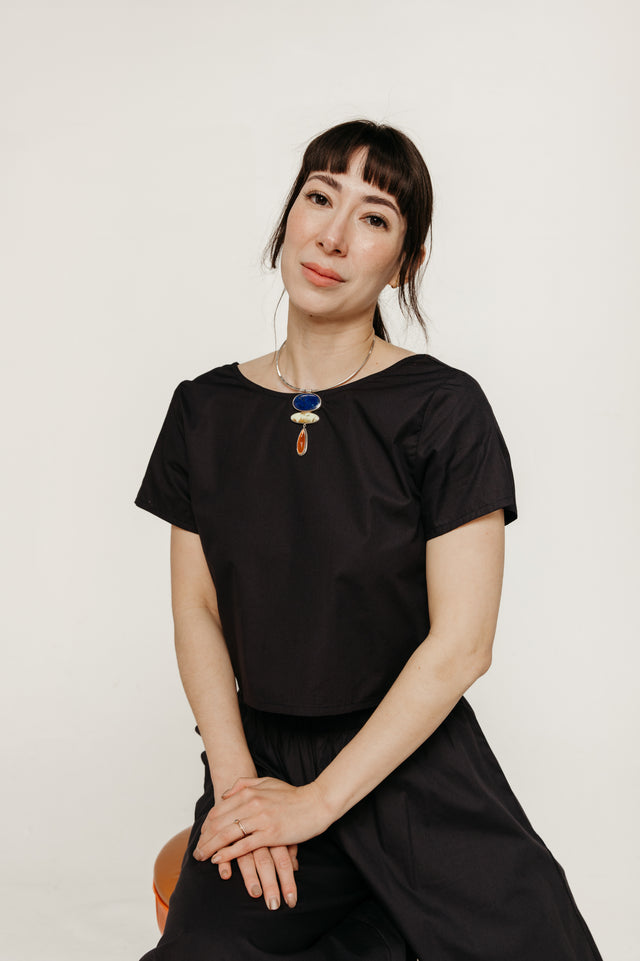 Liana Top Dark Blue Women's Tops Rita Row