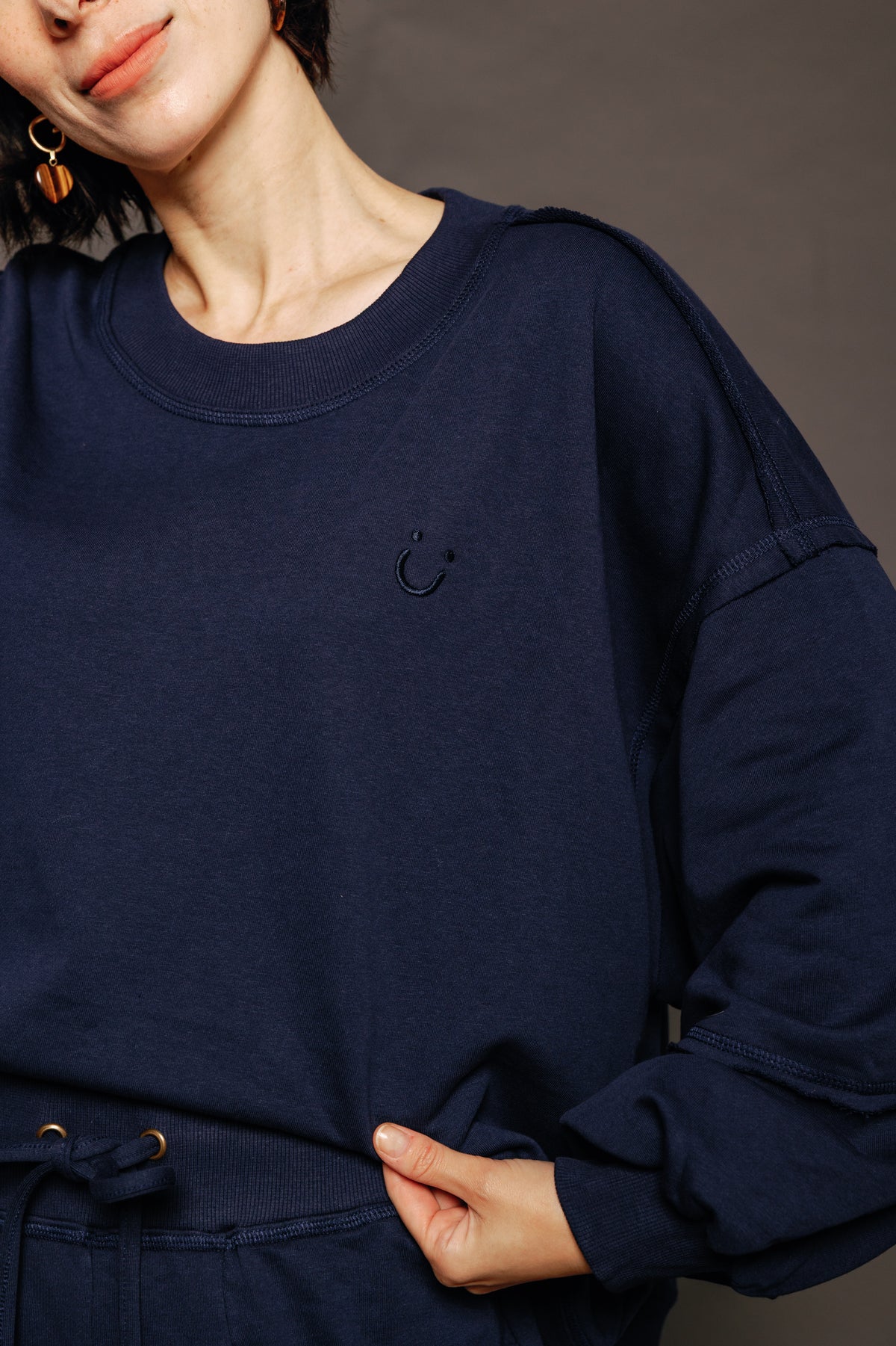 Guru Sweater Navy Women's Tops Boom Shankar