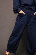 Guru Track Pant Navy Women's Bottoms Boom Shankar