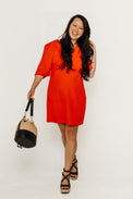 Fiery Red Kim Dress Women's Dresses Thinking Mu