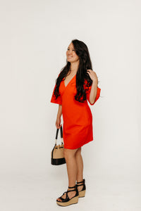 Fiery Red Kim Dress Women's Dresses Thinking Mu